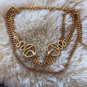 ASOS DESIGN snake chain waist and hip belt, M